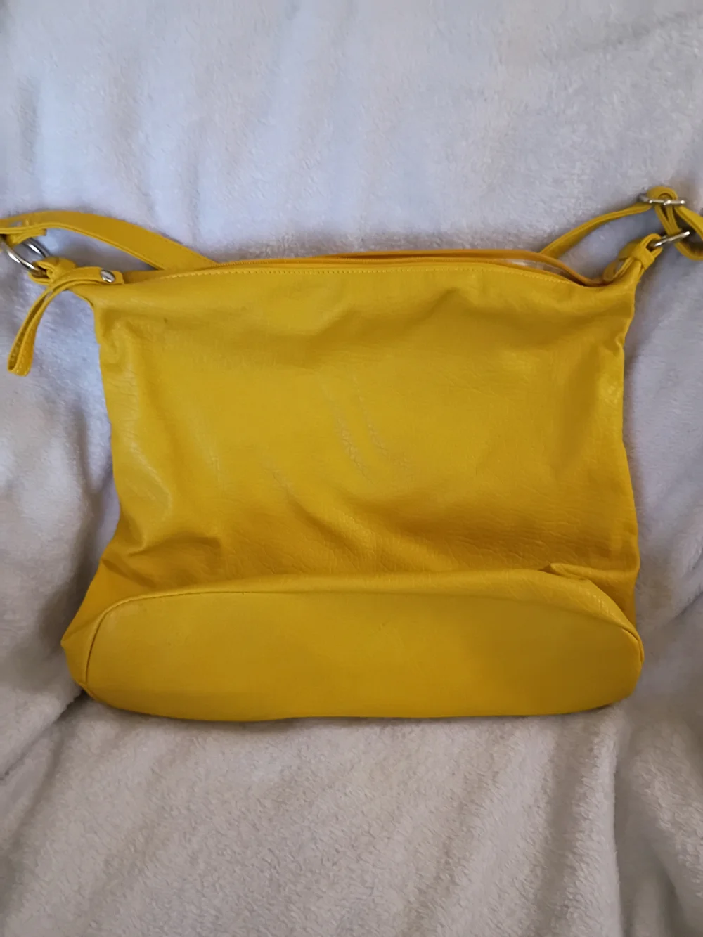 Nine West Lemon Yellow Leather Crossbody Shoulder Bag